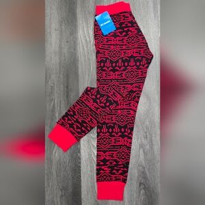 NWT Columbia Holly Hideaway Leggings S – Red Black Aztec Print, Pockets